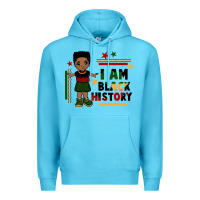 Ocean Blue i am black history black boy  juneteenth Premium Hoodie - CowGirlArtShop