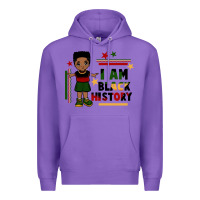 Purple i am black history black boy  juneteenth Premium Hoodie - CowGirlArtShop