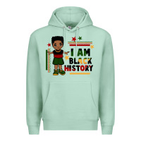 Seafoam i am black history black boy  juneteenth Premium Hoodie - CowGirlArtShop