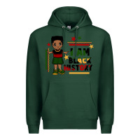 Sports Green i am black history black boy  juneteenth Premium Hoodie - CowGirlArtShop