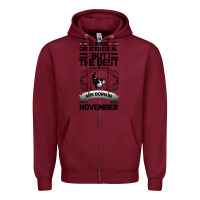 Burgundy NOVEMBER Zipper Hoodie - Bettercallsaul