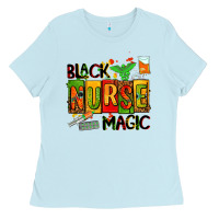 Baby Blue black nurse magic Ladies Tee - AdoDesignShop
