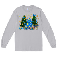 Moon Dust Hannukah Christmas trees Long Sleeve Tee - NancyCooperArtShop