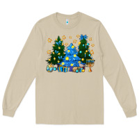 Mushroom Hannukah Christmas trees Long Sleeve Tee - NancyCooperArtShop
