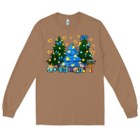 Toasted Coconut Hannukah Christmas trees Long Sleeve Tee - NancyCooperArtShop
