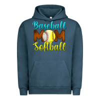 Pigment Midnight Navy baseball mom softball Urban Hoodie - BundleAndBundleShop