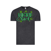 Vintage Black lucky girl Vintage Tee - MaliasSmallBusiness