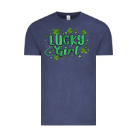 Vintage Denim lucky girl Vintage Tee - MaliasSmallBusiness