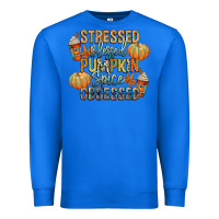 True Royal stressed blessed pumpkin spice obsessed Premium Sweatshirt - CowGirlArtShop