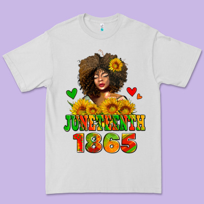 Afro Woman Juneteenth 1865 Premium Tee Designed By Adodesignshop