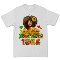 Dove Grey afro woman juneteenth 1865 Premium Tee - AdoDesignShop