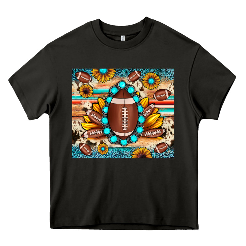 Football Cowhide Sunflower Heavy Core Tee by JahusDesignShop | Teevron