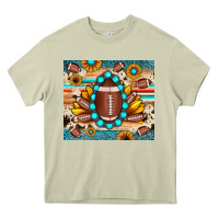 Mossy football cowhide sunflower Heavy Core Tee - JahusDesignShop