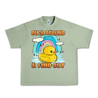 Oil Green duck around and find out Urban Heavy Tee - MaliasSmallBusiness