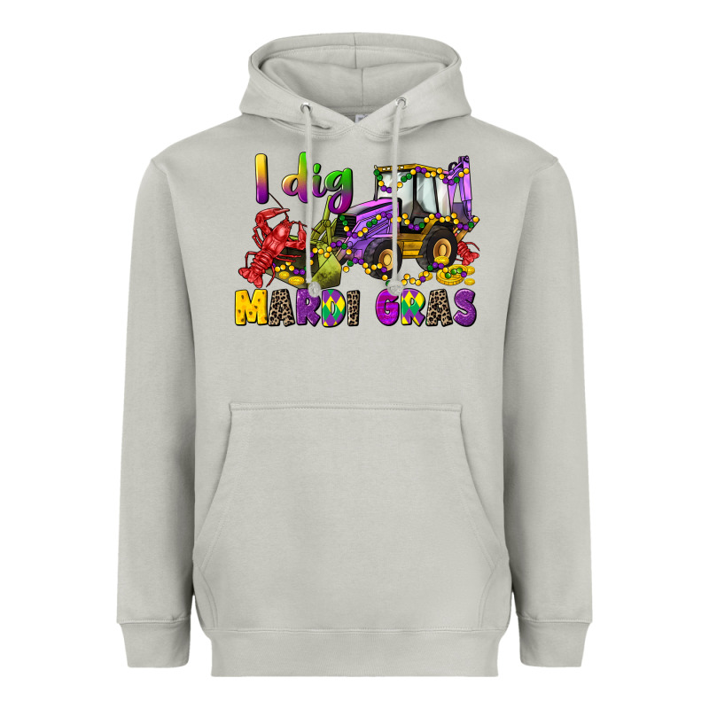 I Dig Mardi Gras Heavyweight Hoodie by CowGirlArtShop | Teevron