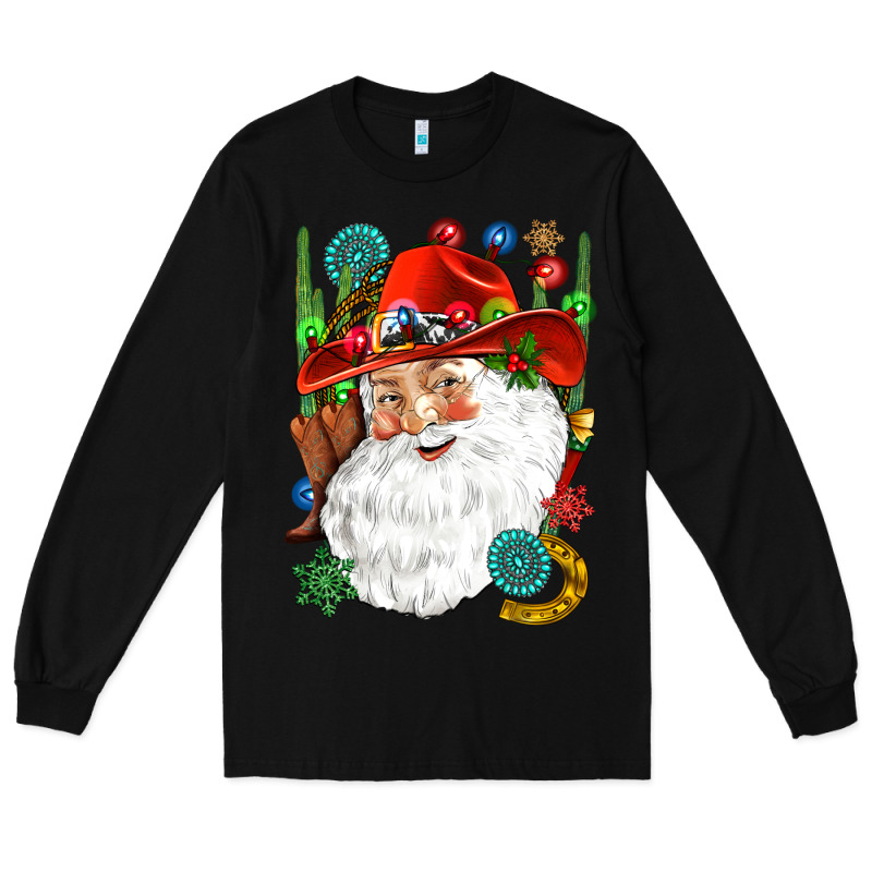 Cowboy Santa Long Sleeve Tee by NancyCooperArtShop | Teevron