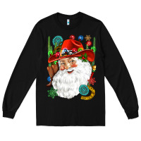 Black Cowboy Santa Long Sleeve Tee - NancyCooperArtShop