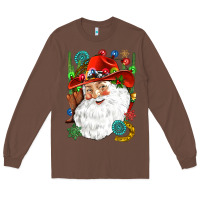 Chestnut Cowboy Santa Long Sleeve Tee - NancyCooperArtShop
