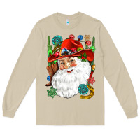 Mushroom Cowboy Santa Long Sleeve Tee - NancyCooperArtShop