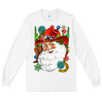 White Cowboy Santa Long Sleeve Tee - NancyCooperArtShop
