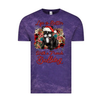Cloud Purple christmas life is better with a french bulldog Vintage Tee - JahusDesignShop