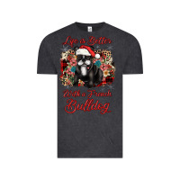 Vintage Black christmas life is better with a french bulldog Vintage Tee - JahusDesignShop