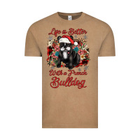 Vintage Coffee christmas life is better with a french bulldog Vintage Tee - JahusDesignShop