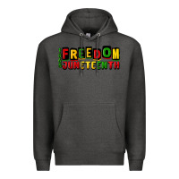 Charcoal Heather freedom juneteenth Premium Hoodie - CowGirlArtShop