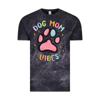 Cloud Black dog mom vibes Vintage Tee - MaliasSmallBusiness