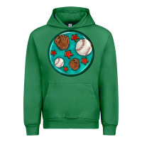 Emerald baseball with sunflower round earrings Urban Hoodie - BundleAndBundleShop