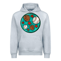 Heather Grey baseball with sunflower round earrings Urban Hoodie - BundleAndBundleShop