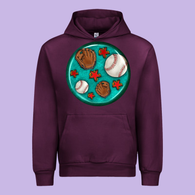 Baseball With Sunflower Round Earrings Urban Hoodie Designed By Bundleandbundleshop