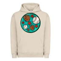 Pigment French Oak baseball with sunflower round earrings Urban Hoodie - BundleAndBundleShop