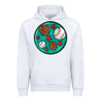 White baseball with sunflower round earrings Urban Hoodie - BundleAndBundleShop