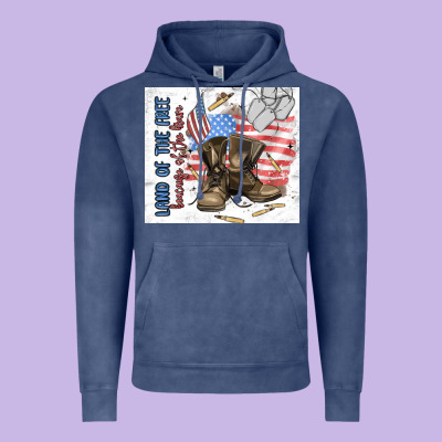 Land Of The Free Vintage Hoodie Designed By Maliassmallbusiness