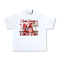 White i love being a lunch lady Urban Heavy Tee - MaliasSmallBusiness