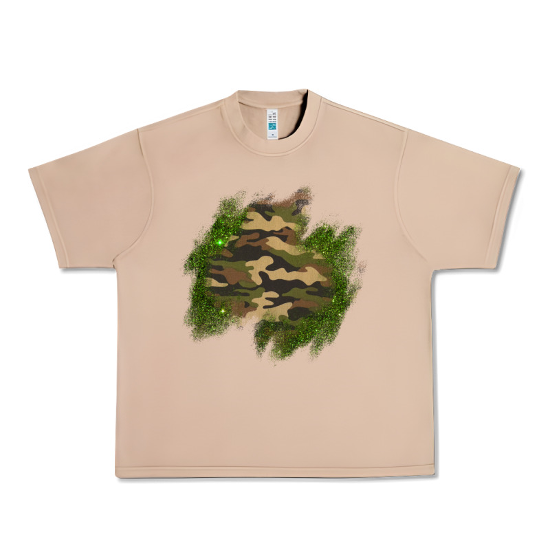 Camouflage Glitter Patch Urban Heavy Tee by AdoDesignShop | Teevron
