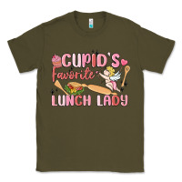 Army Green cupid's favorite lunch lady Classic Tee - MaliasSmallBusiness