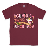 Burgundy cupid's favorite lunch lady Classic Tee - MaliasSmallBusiness