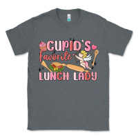 Charcoal Heather cupid's favorite lunch lady Classic Tee - MaliasSmallBusiness