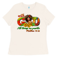 Bone with god all things are possible juneteenth Ladies Tee - AdoDesignShop