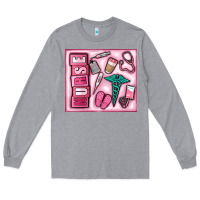 Heather Grey nurse Long Sleeve Tee - MaliasSmallBusiness