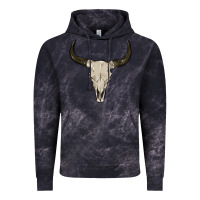 Cloud Black cow skul Vintage Hoodie - MaliasSmallBusiness