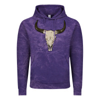 Cloud Purple cow skul Vintage Hoodie - MaliasSmallBusiness