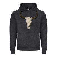 Vintage Black cow skul Vintage Hoodie - MaliasSmallBusiness
