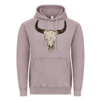 Vintage Zinc cow skul Vintage Hoodie - MaliasSmallBusiness