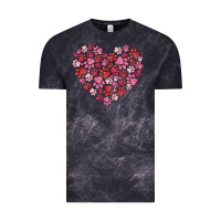 Cloud Black dog valentine Vintage Tee - MaliasSmallBusiness
