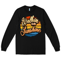 Black Walking on Sunshine Long Sleeve Tee - JahusDesignShop