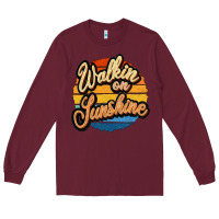Burgundy Walking on Sunshine Long Sleeve Tee - JahusDesignShop