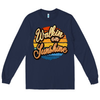 Navy Walking on Sunshine Long Sleeve Tee - JahusDesignShop